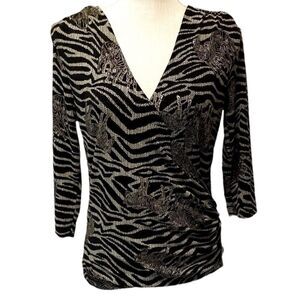 Vintage Zebra long sleeve Top XS